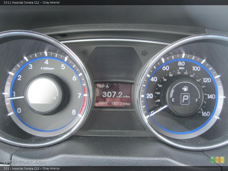 Gray Interior Gauges for the 2011 Hyundai Sonata GLS #44721575