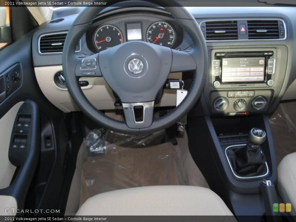 Cornsilk Beige Interior Transmission for the 2011 Volkswagen Jetta SE Sedan #44721588