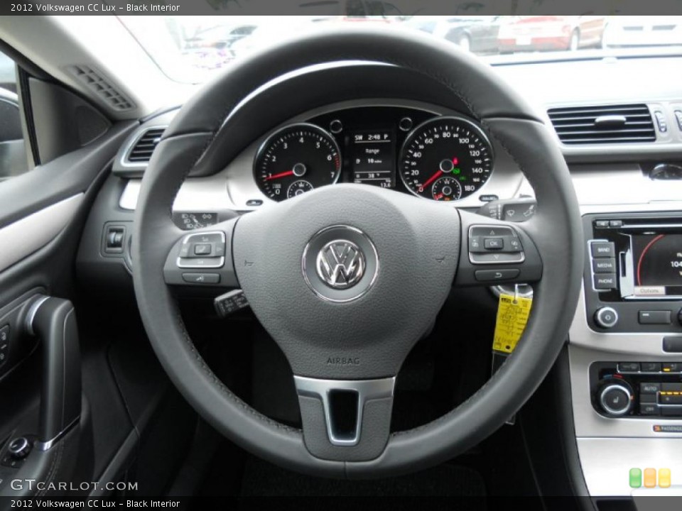 Black Interior Steering Wheel for the 2012 Volkswagen CC Lux #44728629