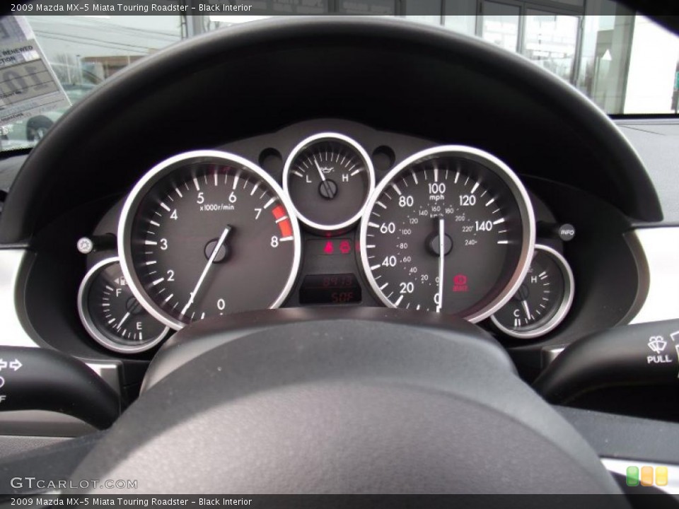 Black Interior Gauges for the 2009 Mazda MX-5 Miata Touring Roadster #44729976