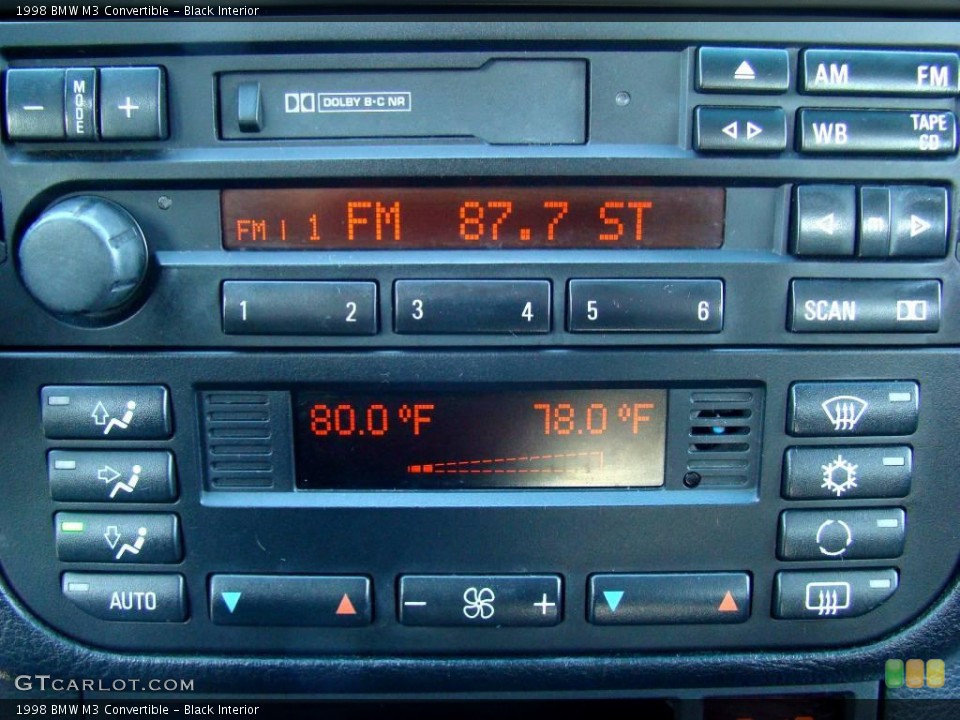 Black Interior Controls for the 1998 BMW M3 Convertible #44730284