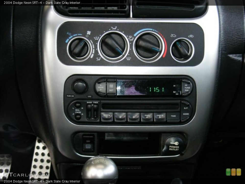 Dark Slate Gray Interior Controls for the 2004 Dodge Neon SRT-4 #44738030