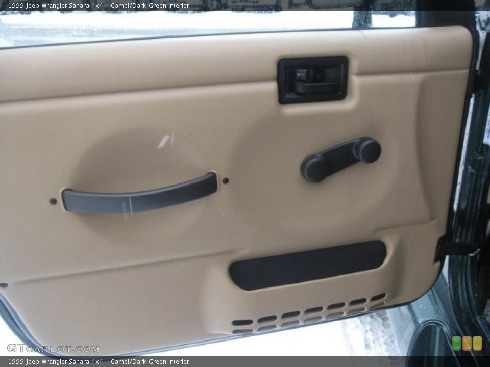 Camel/Dark Green Interior Door Panel for the 1999 Jeep Wrangler Sahara 4x4 #44738350