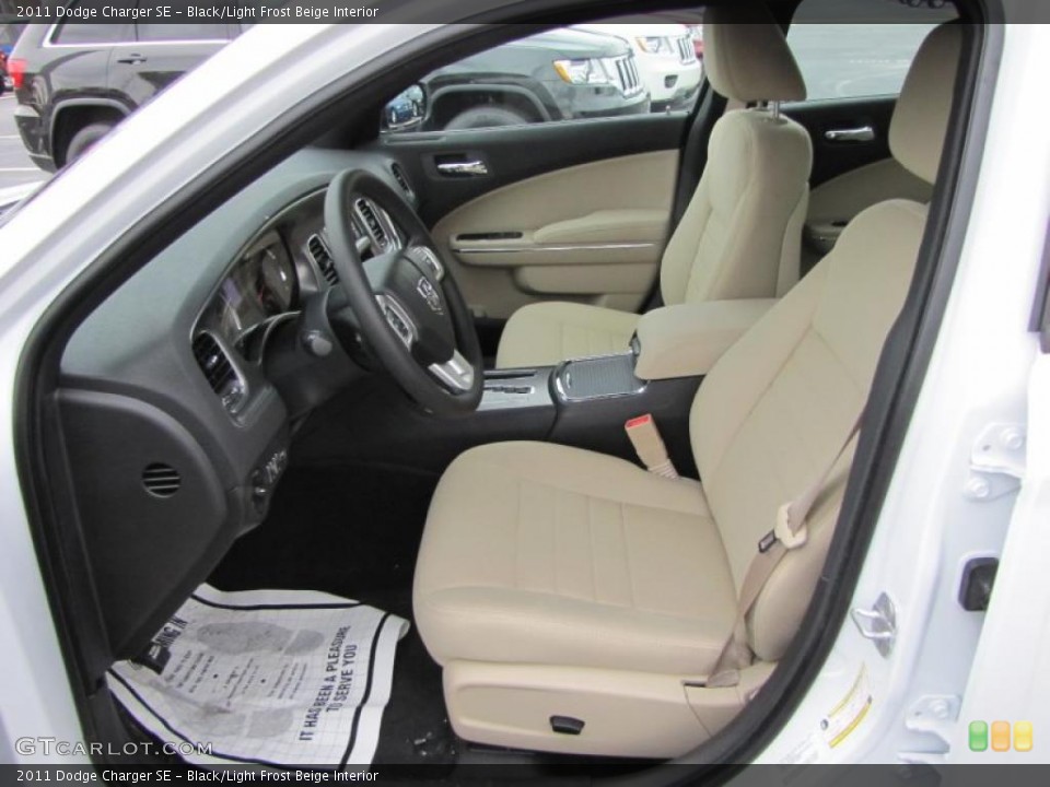 Black/Light Frost Beige Interior Photo for the 2011 Dodge Charger SE #44738958
