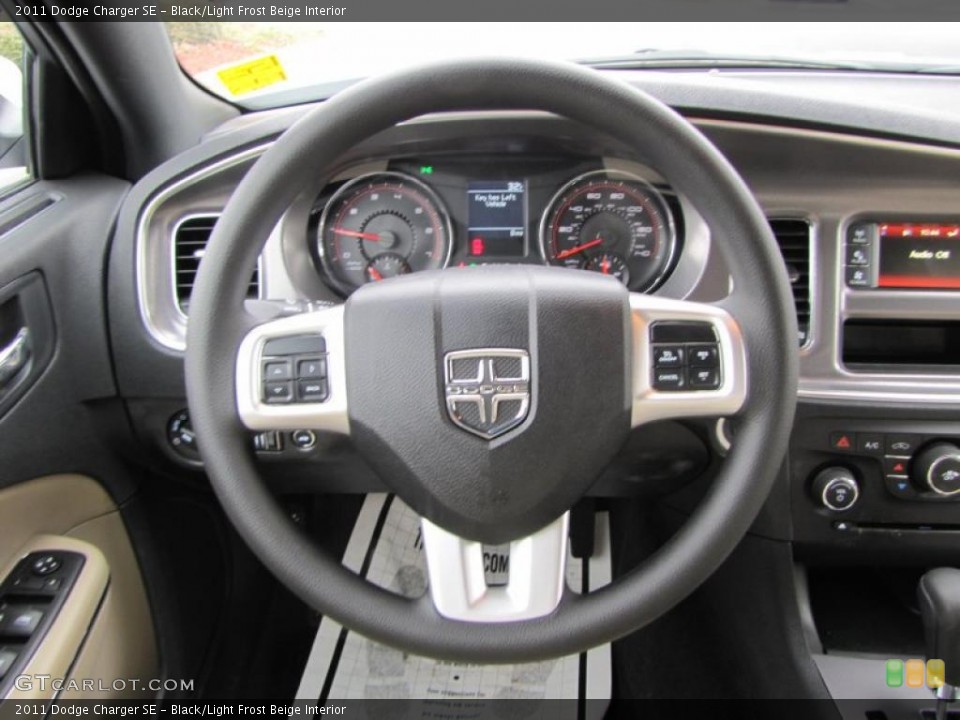 Black/Light Frost Beige Interior Steering Wheel for the 2011 Dodge Charger SE #44739030