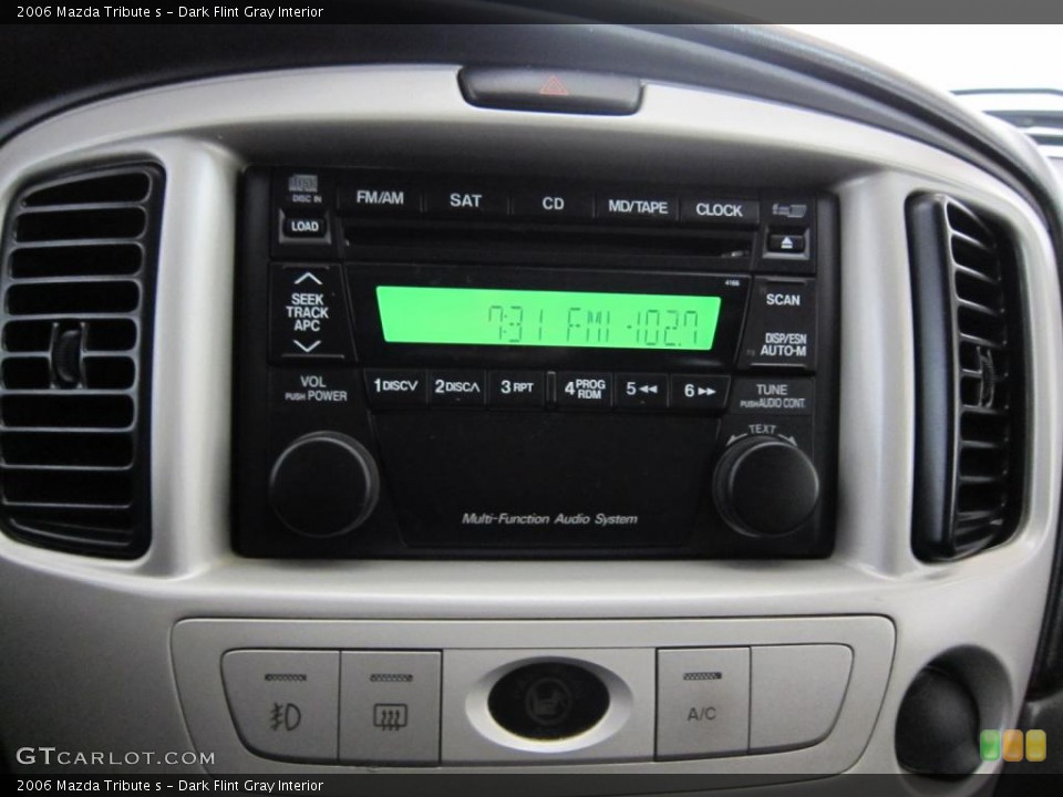 Dark Flint Gray Interior Controls for the 2006 Mazda Tribute s #44739218
