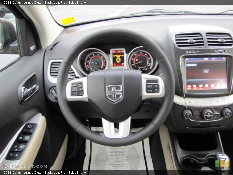 Black/Light Frost Beige Interior Steering Wheel for the 2011 Dodge Journey Crew #44740963