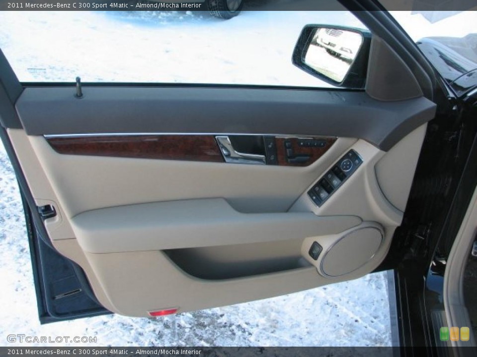 Almond/Mocha Interior Door Panel for the 2011 Mercedes-Benz C 300 Sport 4Matic #44743903