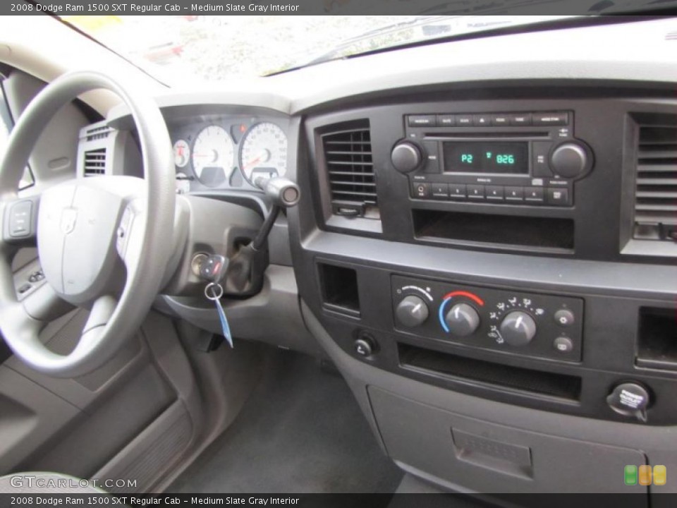 Medium Slate Gray Interior Controls for the 2008 Dodge Ram 1500 SXT Regular Cab #44744151