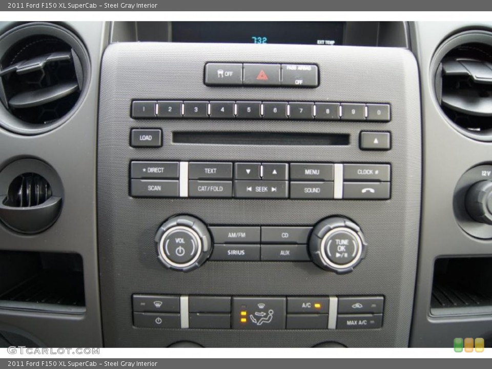 Steel Gray Interior Controls for the 2011 Ford F150 XL SuperCab #44746251