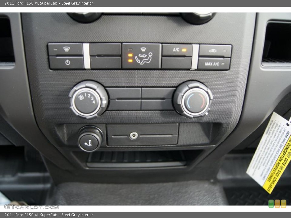 Steel Gray Interior Controls for the 2011 Ford F150 XL SuperCab #44746271