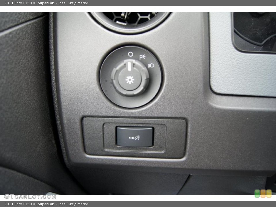 Steel Gray Interior Controls for the 2011 Ford F150 XL SuperCab #44746302