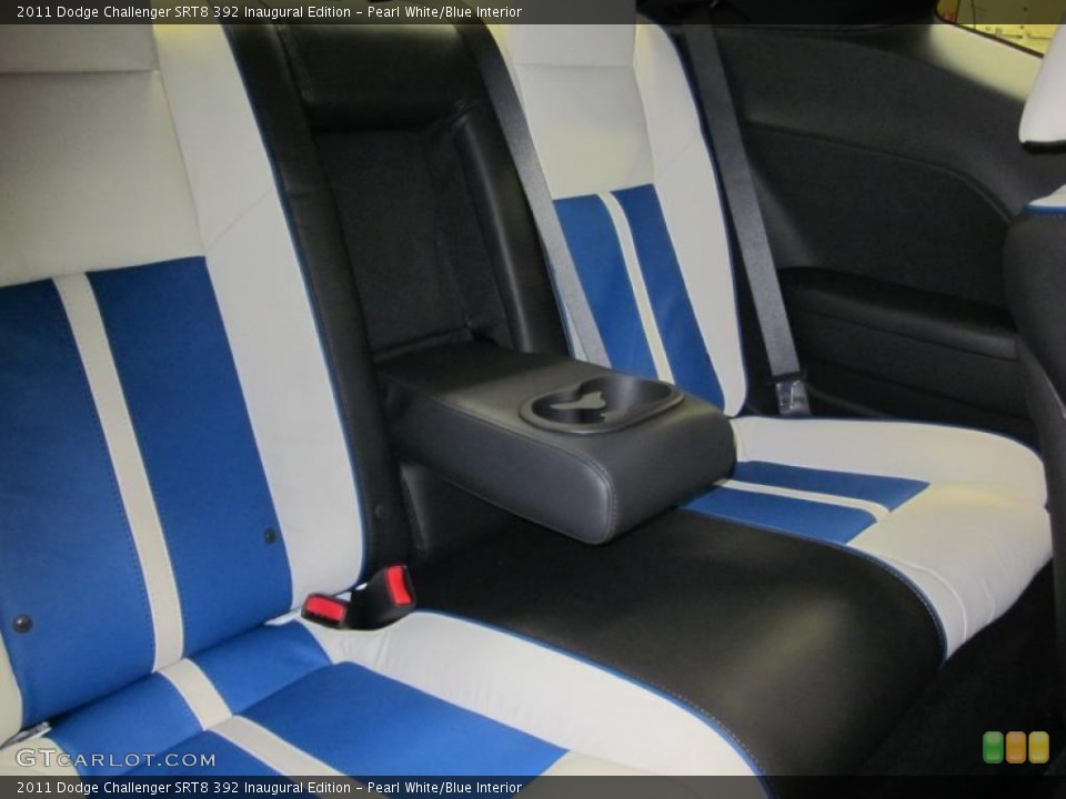 Pearl White/Blue Interior Photo for the 2011 Dodge Challenger SRT8 392 Inaugural Edition #44748287