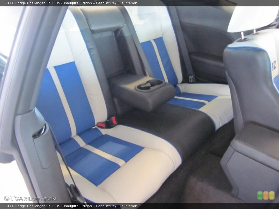 Pearl White/Blue Interior Photo for the 2011 Dodge Challenger SRT8 392 Inaugural Edition #44748411