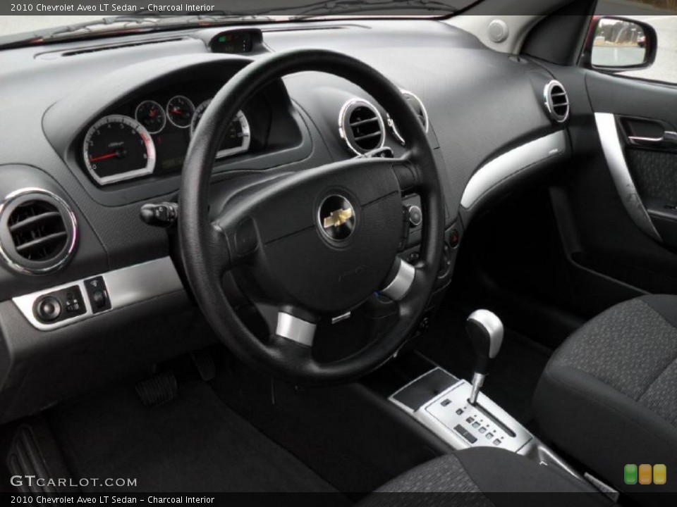 Charcoal Interior Prime Interior for the 2010 Chevrolet Aveo LT Sedan #44751087