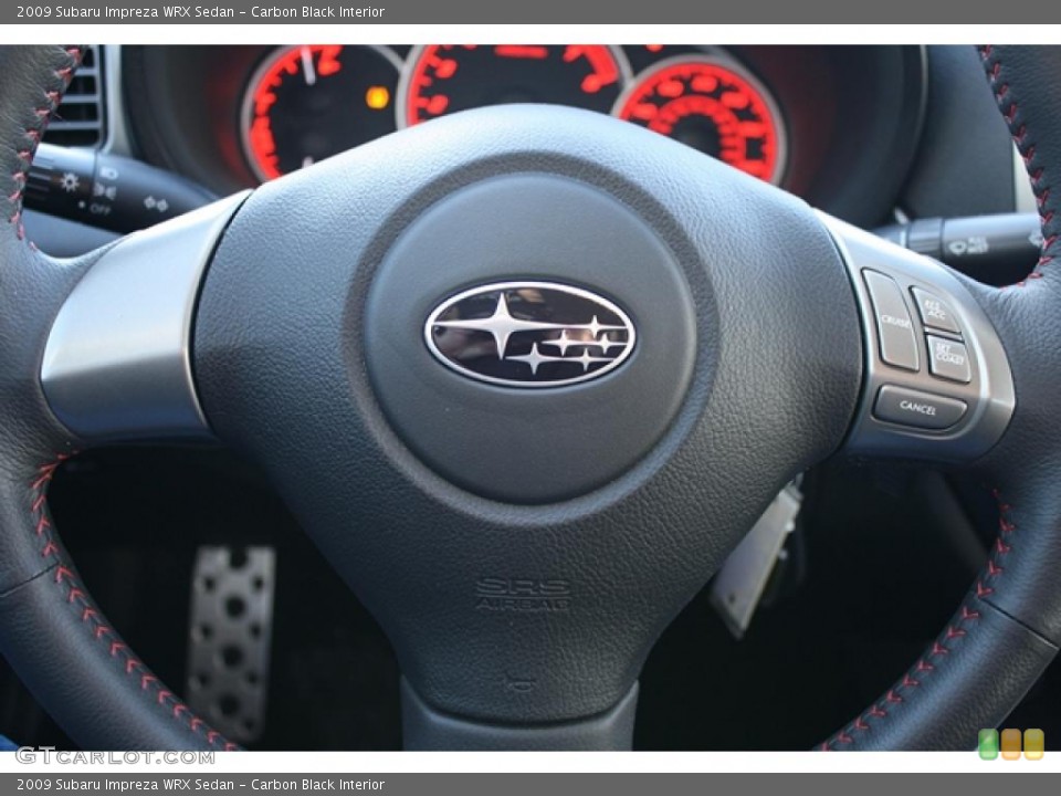 Carbon Black Interior Steering Wheel for the 2009 Subaru Impreza WRX Sedan #44751555