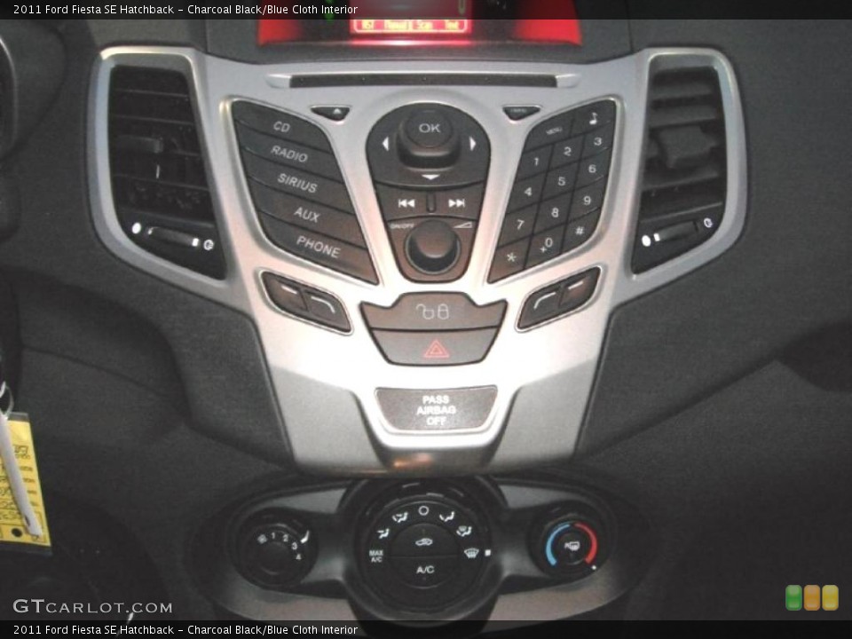 Charcoal Black/Blue Cloth Interior Controls for the 2011 Ford Fiesta SE Hatchback #44757883