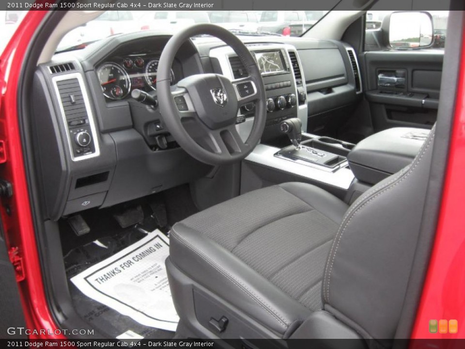 Dark Slate Gray Interior Prime Interior for the 2011 Dodge Ram 1500 Sport Regular Cab 4x4 #44759379