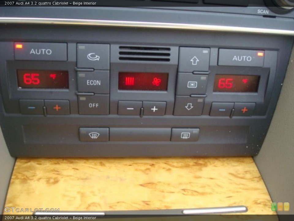 Beige Interior Controls for the 2007 Audi A4 3.2 quattro Cabriolet #44759779