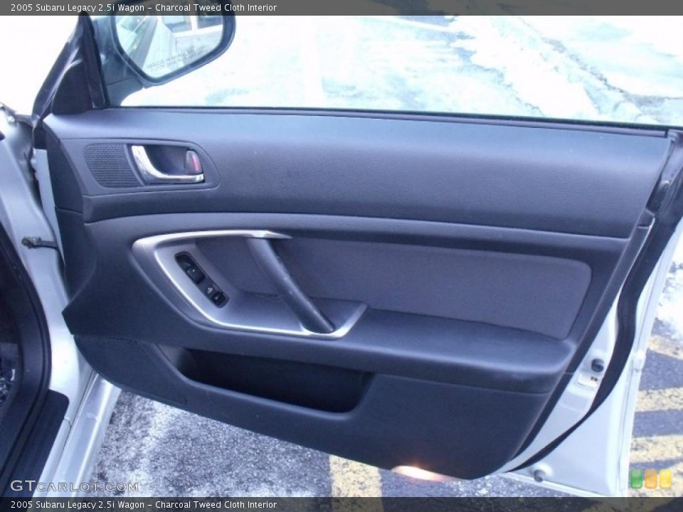 Charcoal Tweed Cloth Interior Door Panel for the 2005 Subaru Legacy 2.5i Wagon #44761203