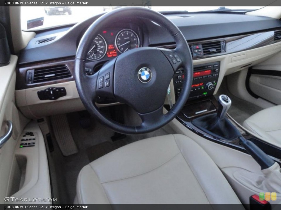 Beige Interior Prime Interior for the 2008 BMW 3 Series 328xi Wagon #44765516