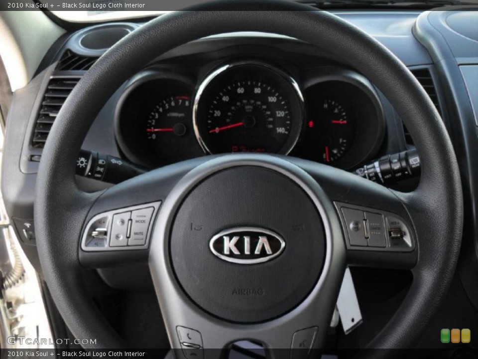 Black Soul Logo Cloth Interior Steering Wheel for the 2010 Kia Soul + #44766192