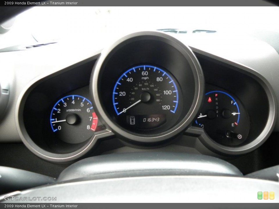 Titanium Interior Gauges for the 2009 Honda Element LX #44769261
