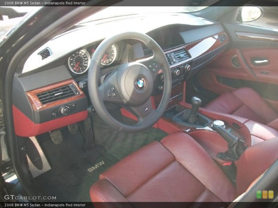 Indianapolis Red Interior Dashboard for the 2008 BMW M5 Sedan #44769813