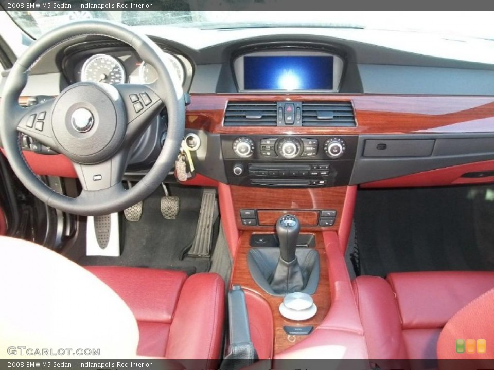 Indianapolis Red Interior Dashboard for the 2008 BMW M5 Sedan #44769880