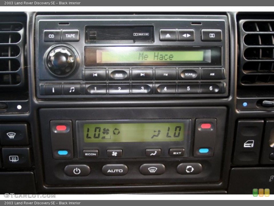 Black Interior Controls for the 2003 Land Rover Discovery SE #44771653