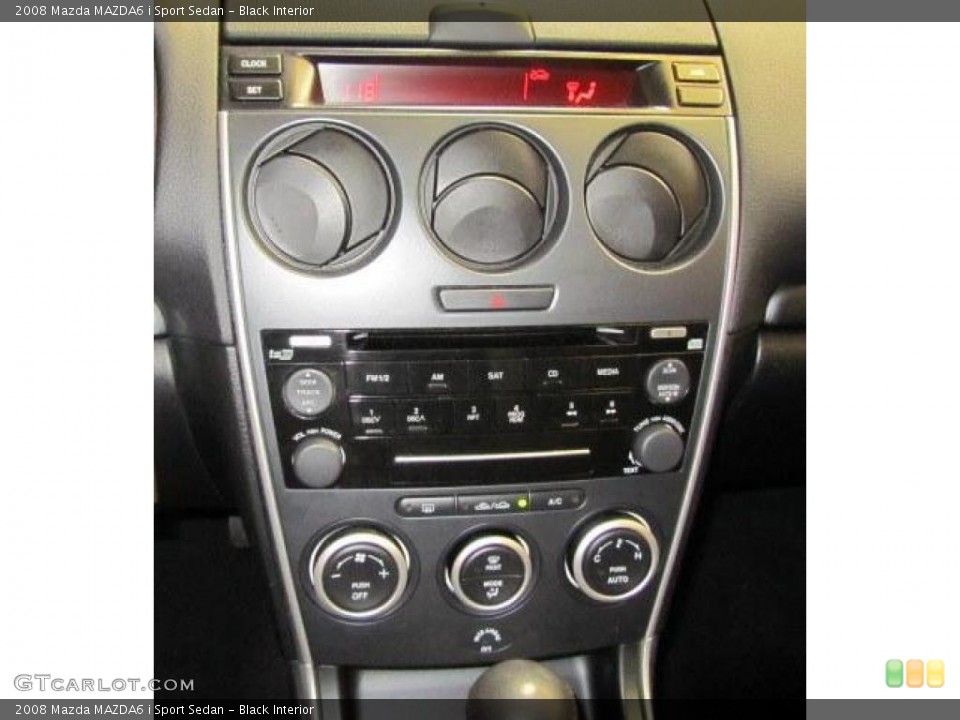 Black Interior Controls for the 2008 Mazda MAZDA6 i Sport Sedan #44771703