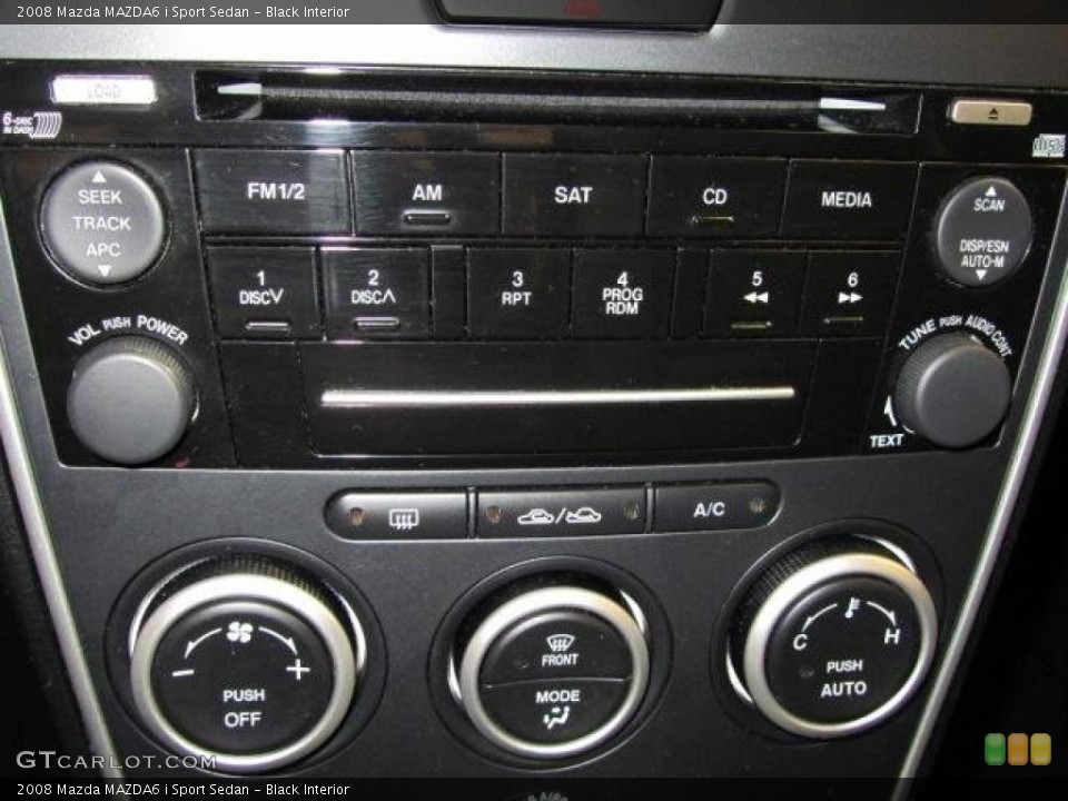 Black Interior Controls for the 2008 Mazda MAZDA6 i Sport Sedan #44771885