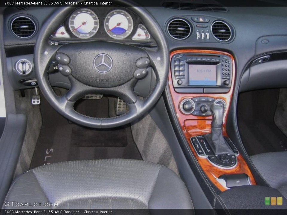 Charcoal Interior Dashboard for the 2003 Mercedes-Benz SL 55 AMG Roadster #44775317