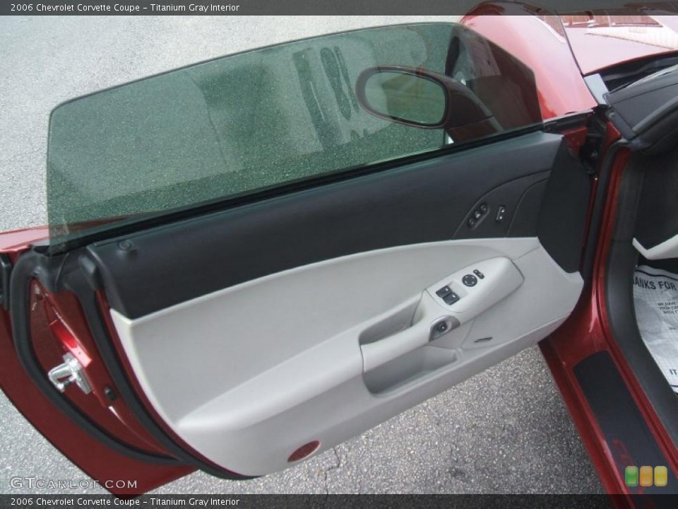 Titanium Gray Interior Door Panel for the 2006 Chevrolet Corvette Coupe #44777690