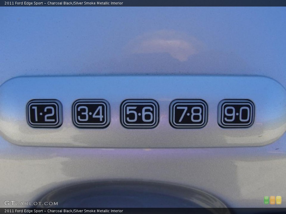 Charcoal Black/Silver Smoke Metallic Interior Controls for the 2011 Ford Edge Sport #44778350