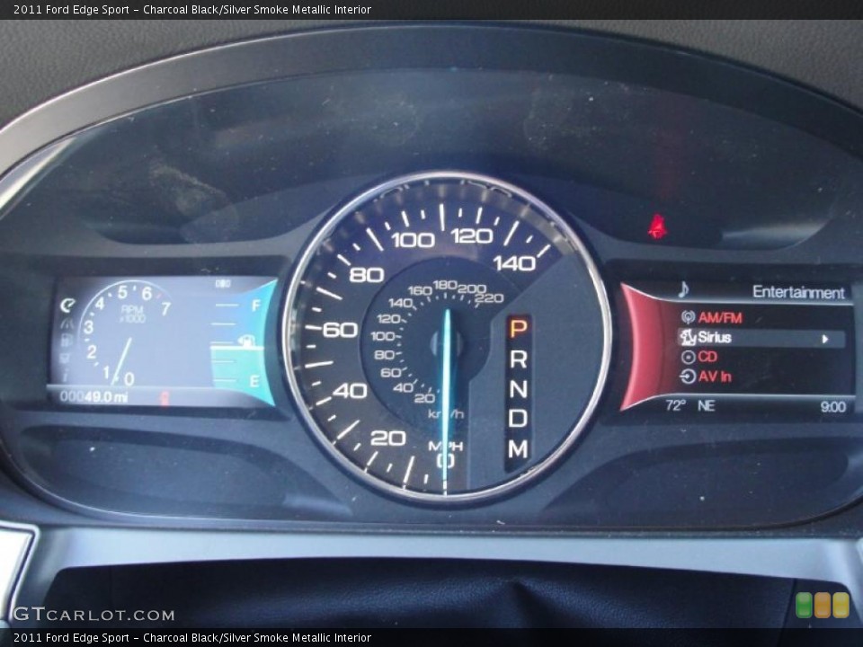 Charcoal Black/Silver Smoke Metallic Interior Gauges for the 2011 Ford Edge Sport #44778738