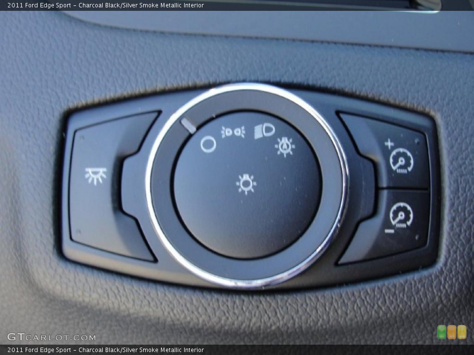 Charcoal Black/Silver Smoke Metallic Interior Controls for the 2011 Ford Edge Sport #44778754