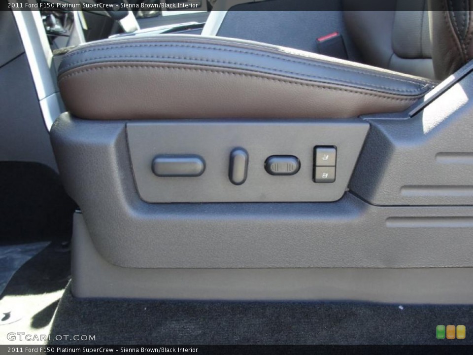 Sienna Brown/Black Interior Controls for the 2011 Ford F150 Platinum SuperCrew #44780714