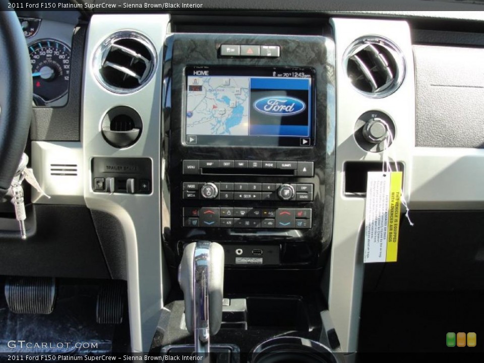 Sienna Brown/Black Interior Controls for the 2011 Ford F150 Platinum SuperCrew #44780766