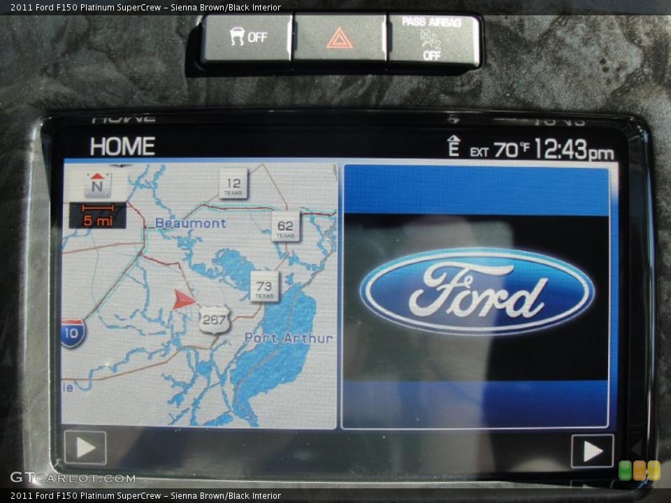 Sienna Brown/Black Interior Navigation for the 2011 Ford F150 Platinum SuperCrew #44780782