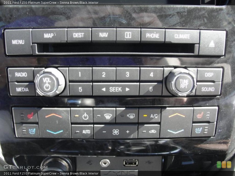 Sienna Brown/Black Interior Controls for the 2011 Ford F150 Platinum SuperCrew #44780797