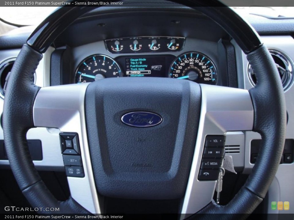 Sienna Brown/Black Interior Steering Wheel for the 2011 Ford F150 Platinum SuperCrew #44780882