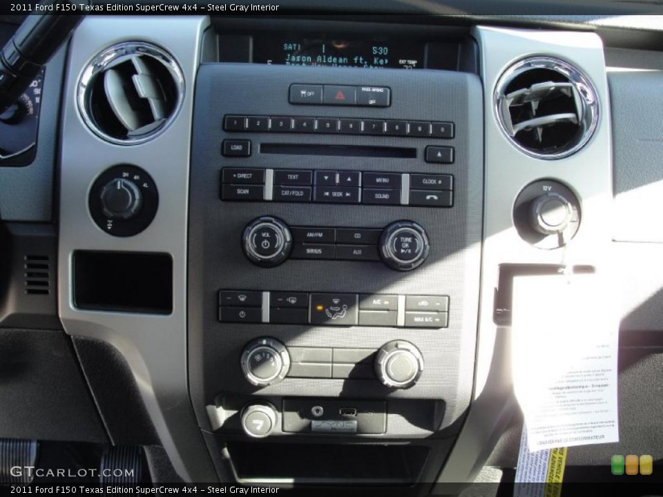 Steel Gray Interior Controls for the 2011 Ford F150 Texas Edition SuperCrew 4x4 #44782070