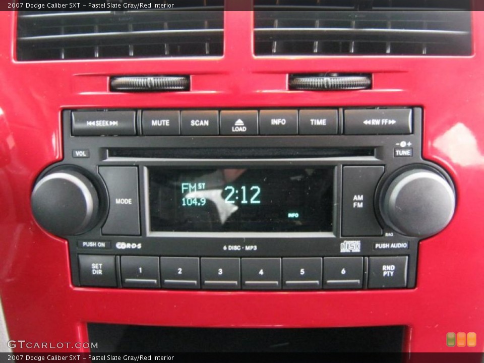 Pastel Slate Gray/Red Interior Controls for the 2007 Dodge Caliber SXT #44784794