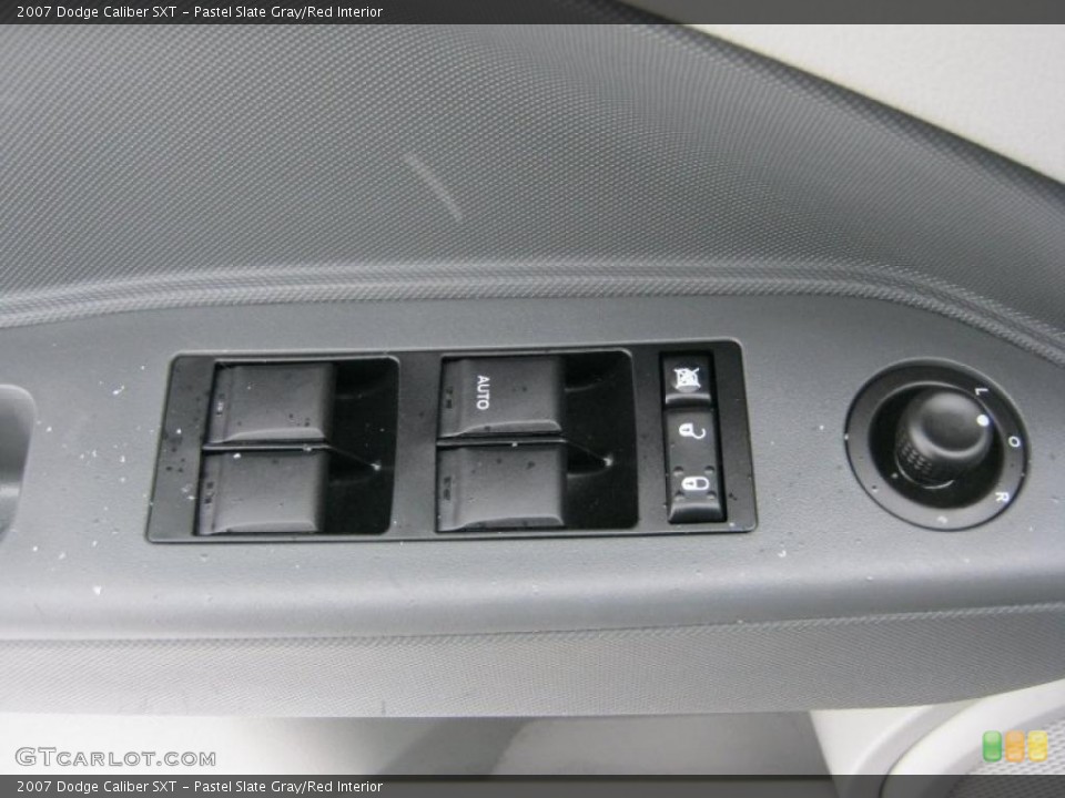 Pastel Slate Gray/Red Interior Controls for the 2007 Dodge Caliber SXT #44785064