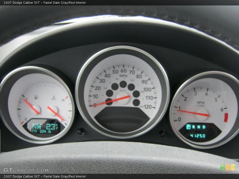 Pastel Slate Gray/Red Interior Gauges for the 2007 Dodge Caliber SXT #44785098