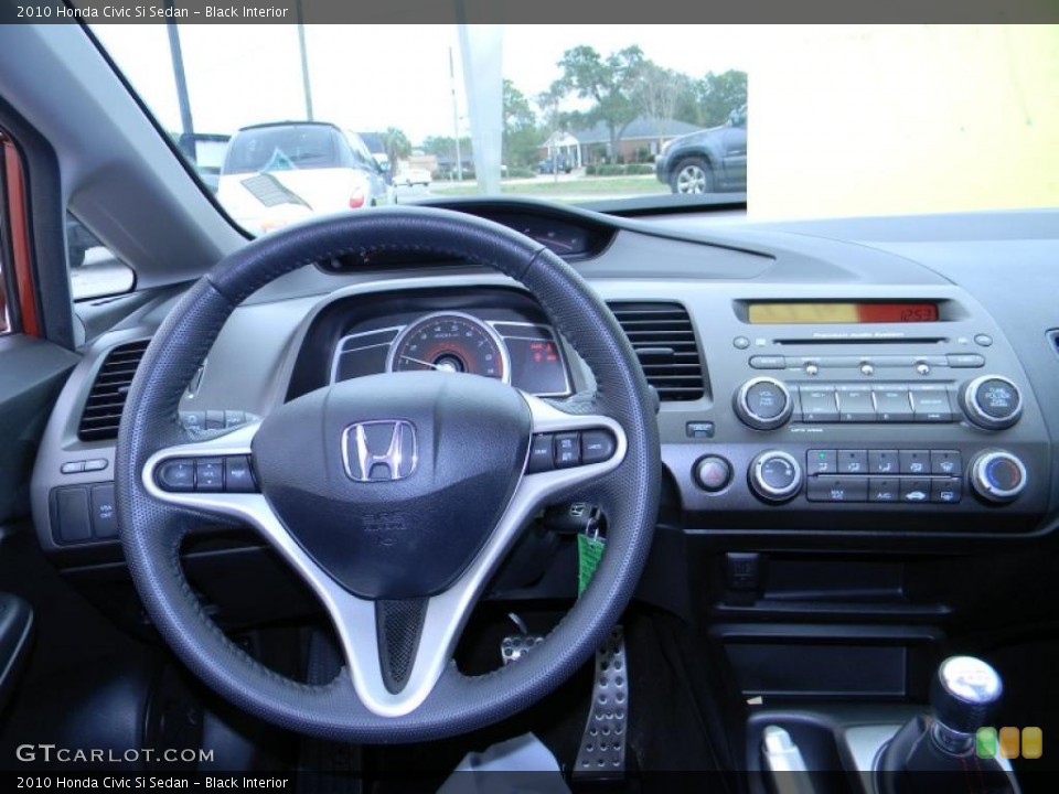 Black Interior Dashboard for the 2010 Honda Civic Si Sedan #44788886