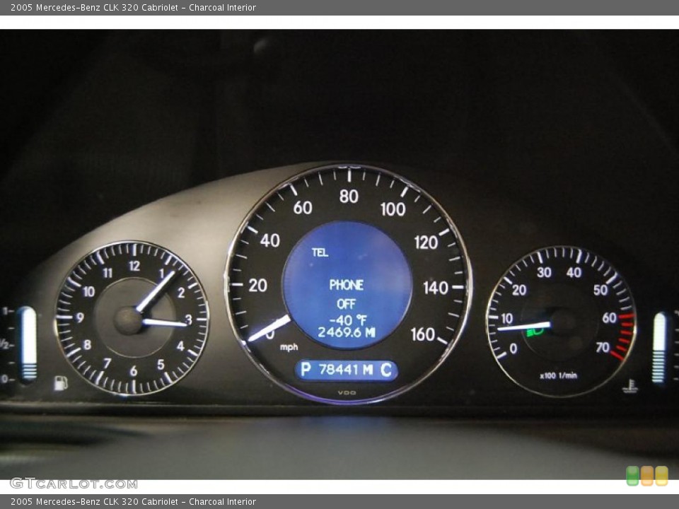 Charcoal Interior Gauges for the 2005 Mercedes-Benz CLK 320 Cabriolet #44791166