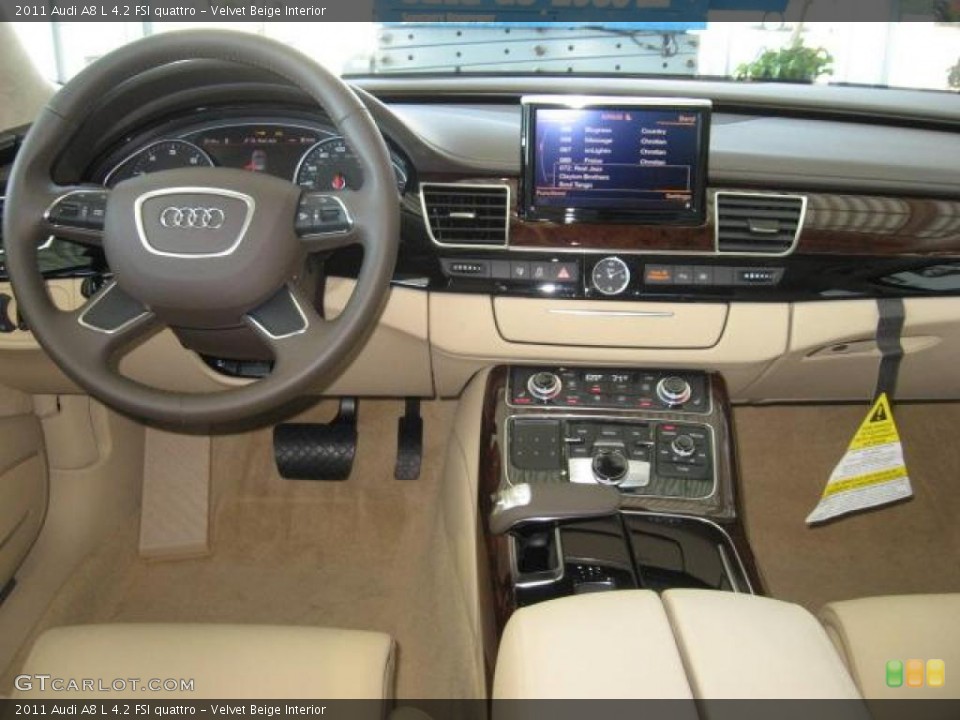 Velvet Beige Interior Dashboard for the 2011 Audi A8 L 4.2 FSI quattro #44792604