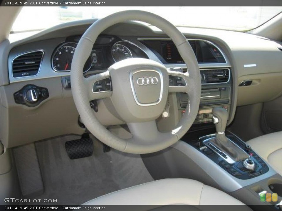Cardamom Beige Interior Dashboard for the 2011 Audi A5 2.0T Convertible #44792894